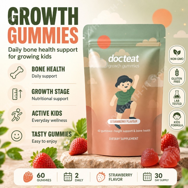 Health Wellness Gummies - Kinder-Kalzium-Gummibärchen mit Vitamin D3 und K2,