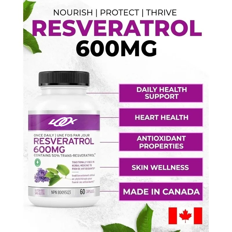 Longevity Health & Wellness Hotel Adults Only - Aktive Resveratrol-Ergänzungskapseln 600 mg – leistungsstarker