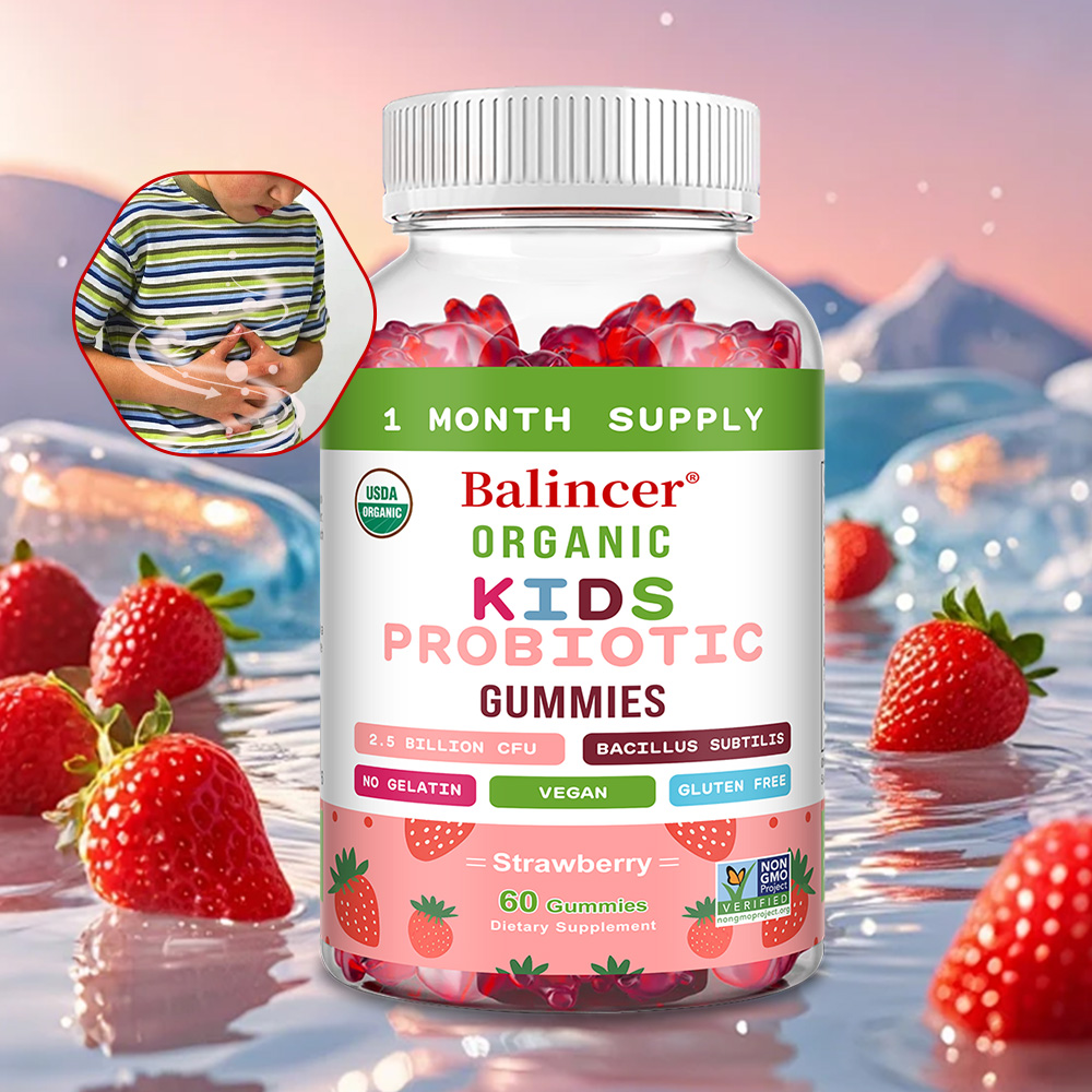 Health Wellness Gummies - Natürliche organische probiotische Gummibonbons (Erdbeere), für