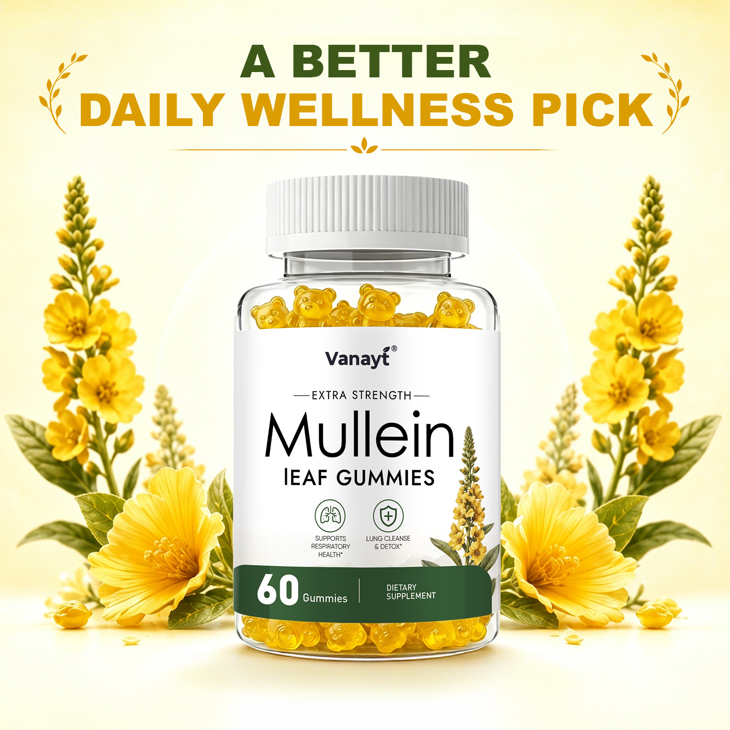 2000mg Königskerzenblatt-Gummi – Health Wellness Gummies Bewertung und Preis