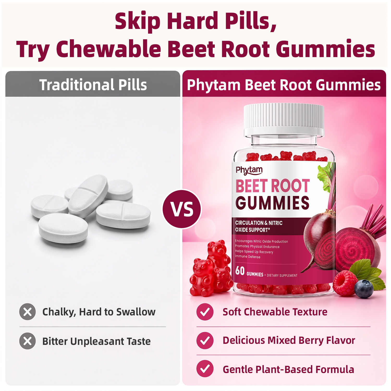Rote-Bete-Nahrungsergänzungsmi – Health Wellness Gummies Bewertung und Preis