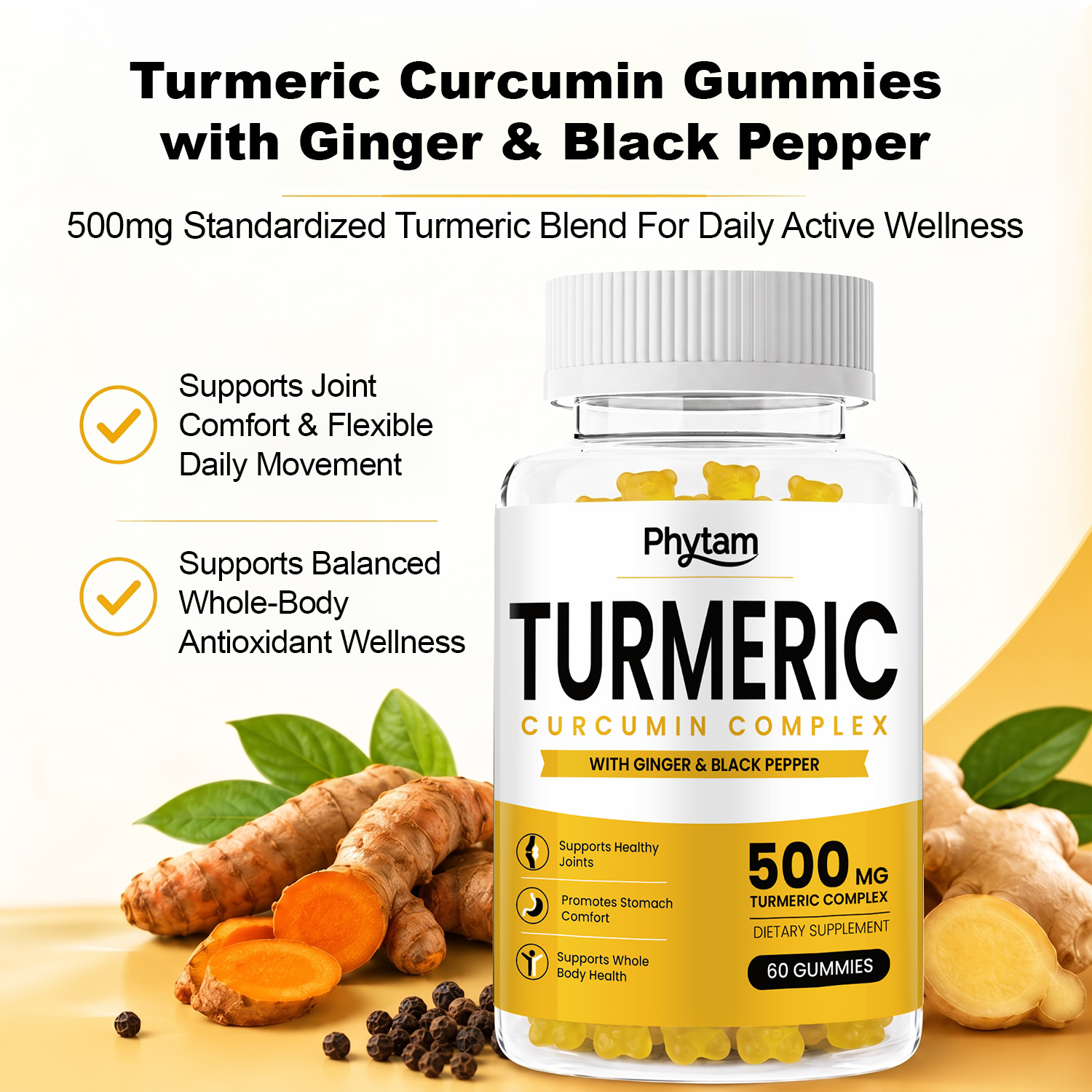 Kurkuma-Curcumin-Gummibärchen  – Health Wellness Gummies Bewertung und Preis