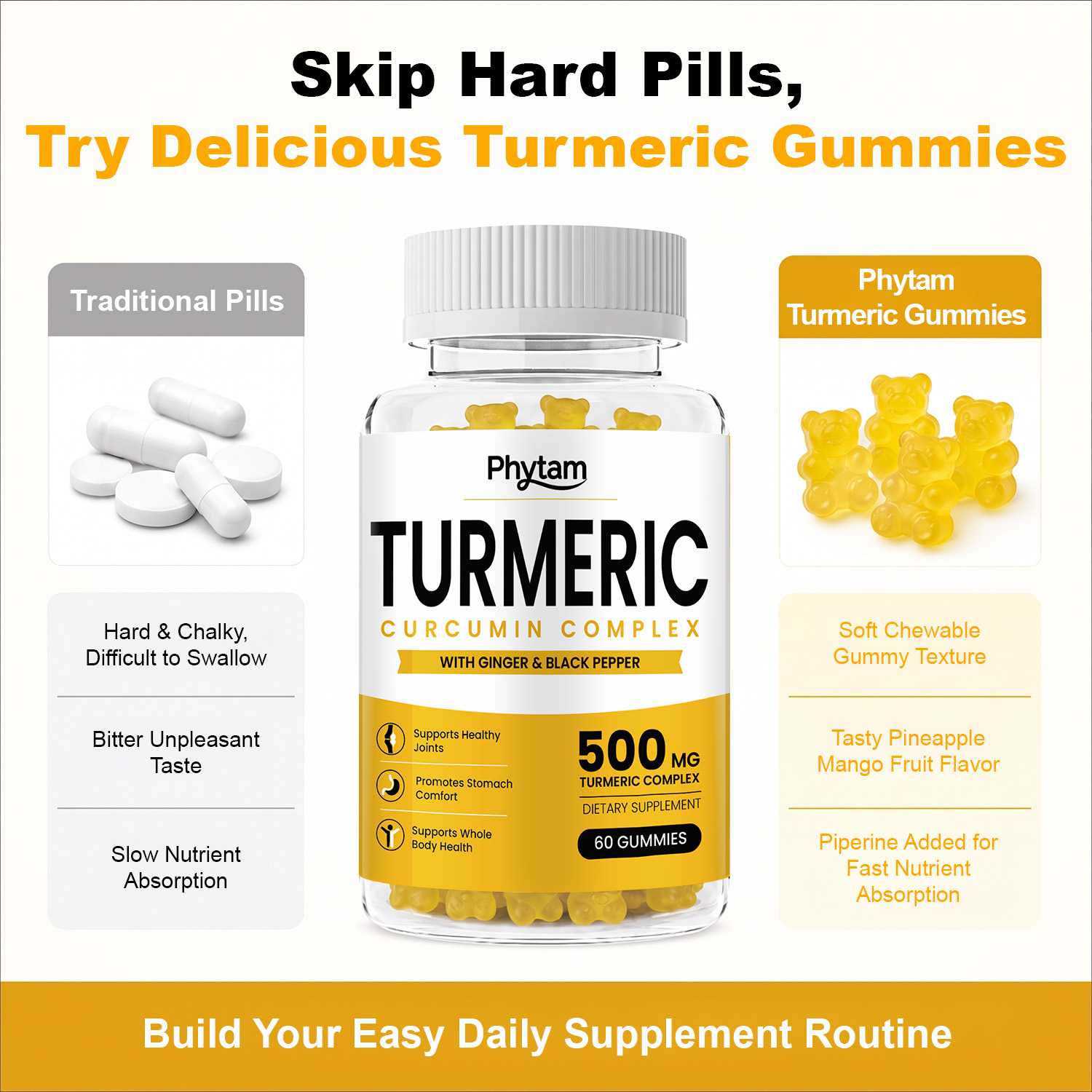 Kurkuma-Curcumin-Gummibärchen  – Health Wellness Gummies Bewertung und Preis